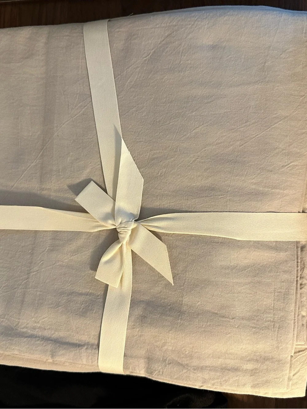 MooMee Queen 100% Washed Cotton Sheet Set Linen Look Taupe Beige